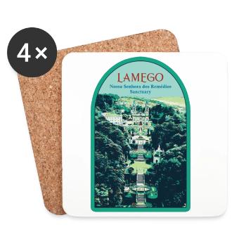 Lamego, Sanctuaire Notre-Dame-des-Remèdes - Dessous de verre (lot de 4) - blanc - Devant