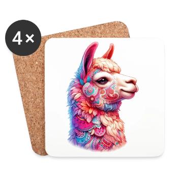Alpaca - Coasters (set of 4) - white - Front