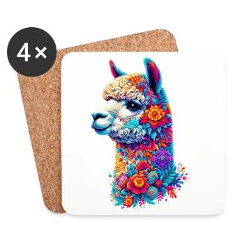 Alpaca - Coasters (set of 4) - white - Front