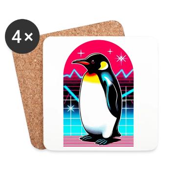 Pingouin - Dessous de verre (lot de 4) - blanc - Devant