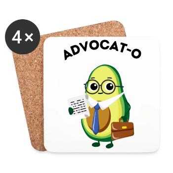 Advocat-o - Dessous de verre (lot de 4) - blanc - Devant
