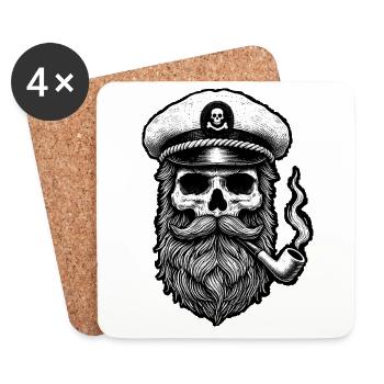 Captain I - Untersetzer (4er-Set) - Weiß - Vorne
