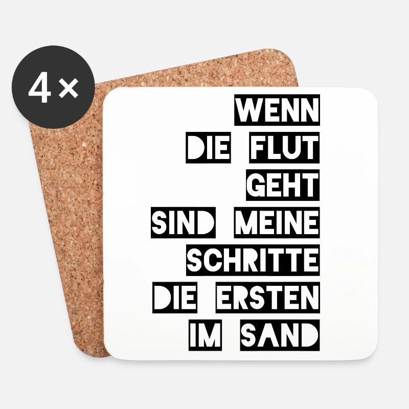 Wenn die Flut geht - Untersetzer (4er-Set) - Weiß