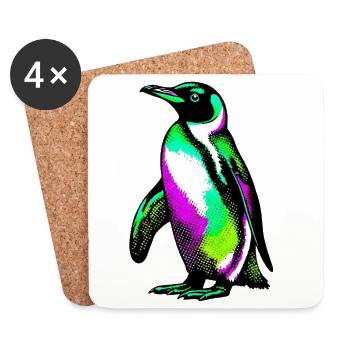Pinguin - Untersetzer (4er-Set) - Weiß - Vorne