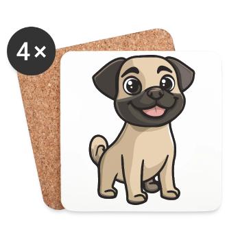 Kangal Hund Niedlich - Untersetzer (4er-Set) - Weiß - Vorne
