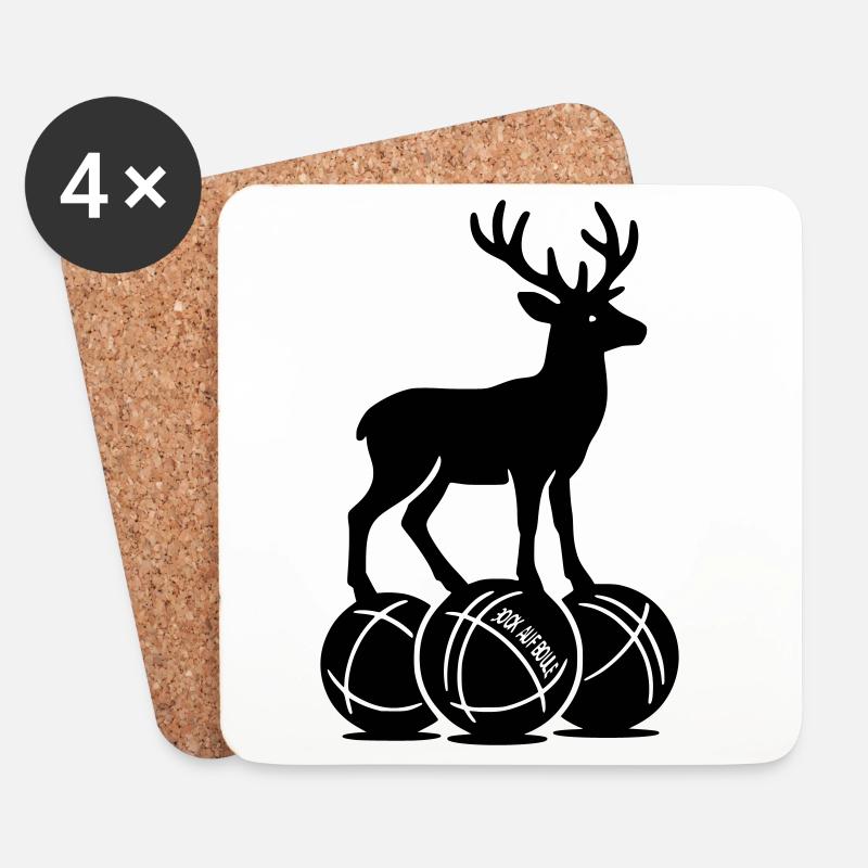 Bock auf Boule - Untersetzer (4er-Set) - Weiß