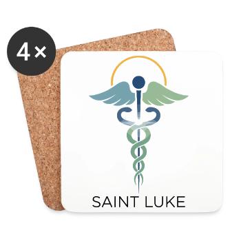 Saint Luke: Medical Assistance - Coasters (set of 4) - white - Front