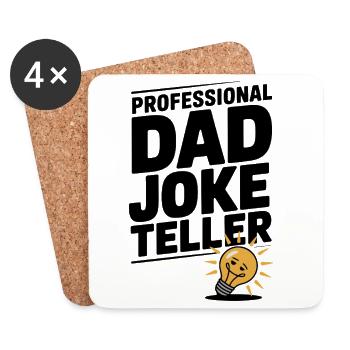 Professioneller Papa-Witze-Erzähler - Untersetzer (4er-Set) - Weiß - Vorne