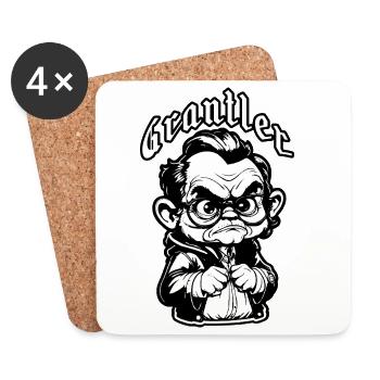 Der Grantler - Dessous de verre (lot de 4) - blanc - Devant