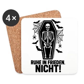 Halloween Rest In Peace NOT - Coasters (set of 4) - white - Front
