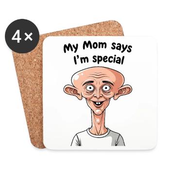 Mom says I'm special - Coasters (set of 4) - white - Front