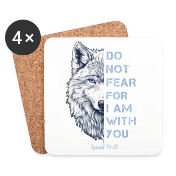 Religious Quote Bible Verse - Coasters (set of 4) - white - Front