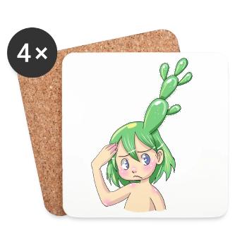 cactus - Coasters (set of 4) - white - Front