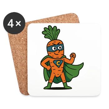 Le capitaine Carrot à la rescousse - Dessous de verre (lot de 4) - blanc - Devant