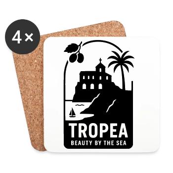 tropea meer souvenir - Untersetzer (4er-Set) - Weiß - Vorne