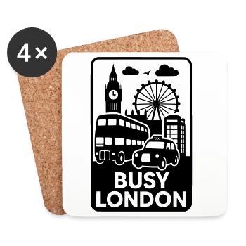Busy London - Coasters (set of 4) - white - Front