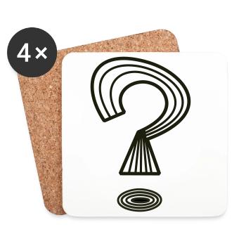 Question mark by Cean - Coasters (set of 4) - white - Front