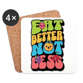 Nutritionist Eat Better Not Less Nutritional Coach - Untersetzer (4er-Set) - Weiß - Vorne