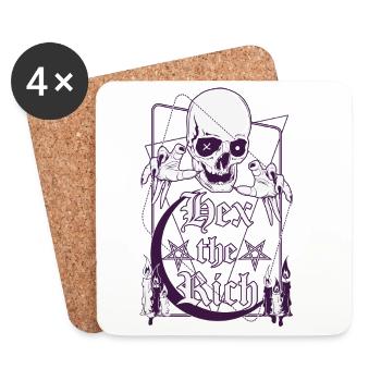Hex die Reichen - Untersetzer (4er-Set) - Weiß - Vorne