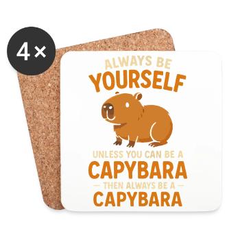 Capybara - Untersetzer (4er-Set) - Weiß - Vorne