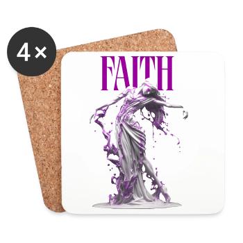 Faith Dancer of Liquid Marble - Coasters (set of 4) - white - Front