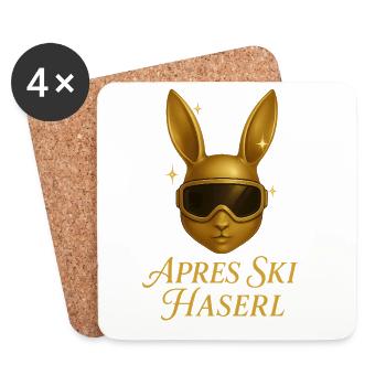 Après-ski Haserl Édition Alpenparty - Dessous de verre (lot de 4) - blanc - Devant