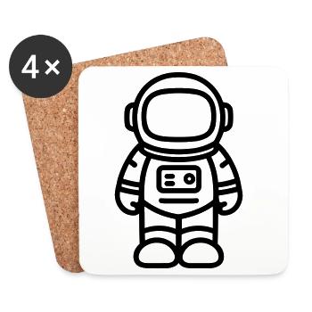Astronaut - Untersetzer (4er-Set) - Weiß - Vorne