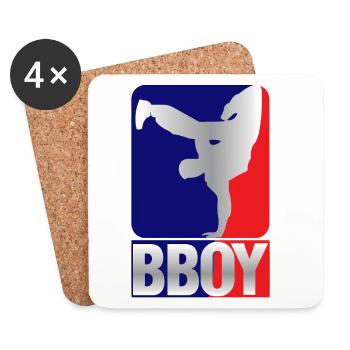 Breakdance B-Boy Streetdance Design Hip Hop Dance - Untersetzer (4er-Set) - Weiß - Vorne