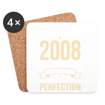2008 – Perfekt gereift - Untersetzer (4er-Set) - Weiß - Vorne