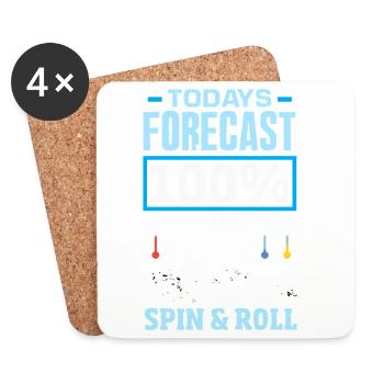Surfing Surfboarder Bodyboarder - Coasters (set of 4) - white - Front