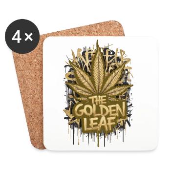 The Golden Leaf - Untersetzer (4er-Set) - Weiß - Vorne