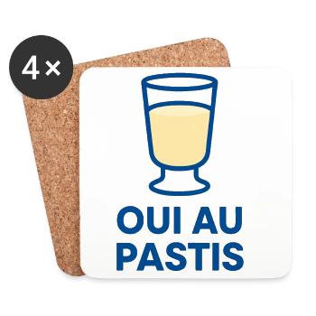 O.u.i bei Pastis - Marseille - 13 - Untersetzer (4er-Set) - Weiß - Vorne