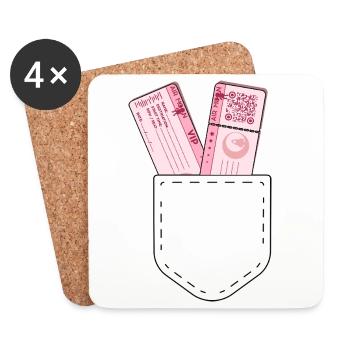 AIR MOON - Coasters (set of 4) - white - Front