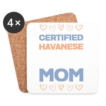 Maman havanaise certifiée - Dessous de verre (lot de 4) - blanc - Devant