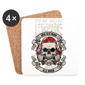 I'm the Legandere Evil Old Man - Coasters (set of 4) - white - Front