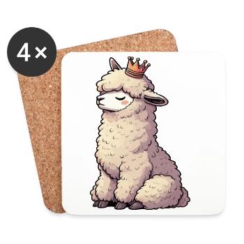 alpaca llama owner alpaca llamas llamas llamas - Coasters (set of 4) - white - Front