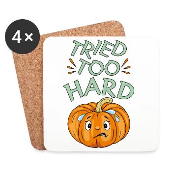Tried_too_hard - Dessous de verre (lot de 4) - blanc - Devant