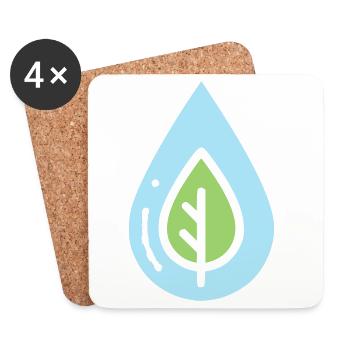 Eco Drop Nature Conservation - Dessous de verre (lot de 4) - blanc - Devant