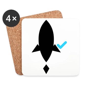 Ship it (after tests pass) – Developer CI/CD - Untersetzer (4er-Set) - Weiß - Vorne