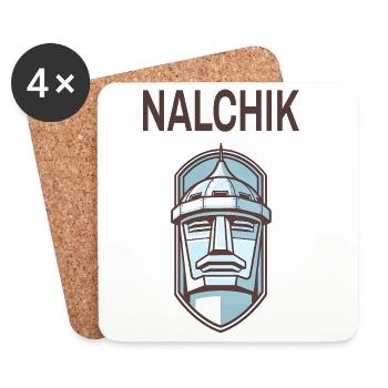 Nalchik – Design du Caucase - Dessous de verre (lot de 4) - blanc - Devant
