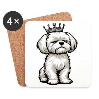 Malteser Maltese Owner Maltese Lovers - Coasters (set of 4) - white - Front