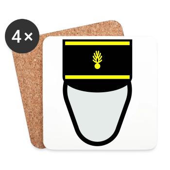 Gendarme Képi G.M. (Mobile Constable) - Coasters (set of 4) - white - Front