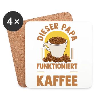 Coffee Father Father's Day Dad - Coasters (set of 4) - white - Front