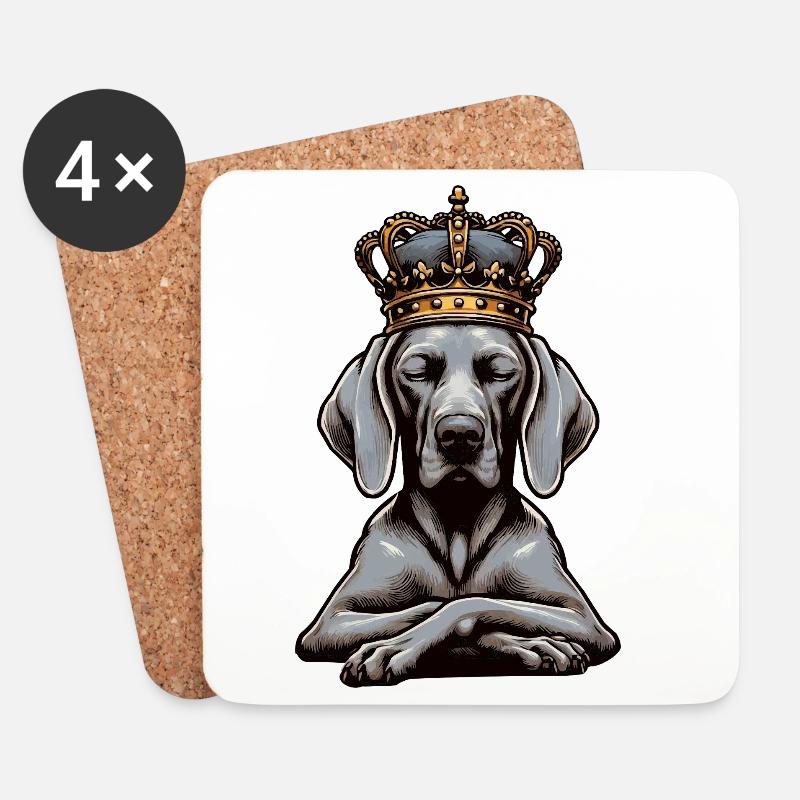 Weimaraner Weimaraner Lovers Weimaraner Keeper - Coasters (set of 4) - white