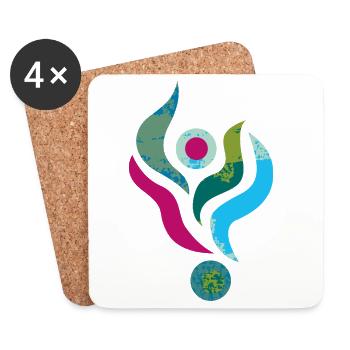 yoga-design_39 - Untersetzer (4er-Set) - Weiß - Vorne