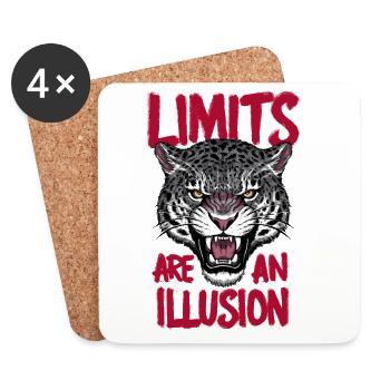 Grenzen sind eine Illusion - Untersetzer (4er-Set) - Weiß - Vorne