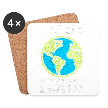 Save Our Earth - Untersetzer (4er-Set) - Weiß - Vorne
