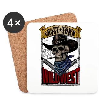 Ghost Town - Wild West - Coasters (set of 4) - white - Front