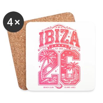 Ibiza 26 Jersey - Coasters (set of 4) - white - Front