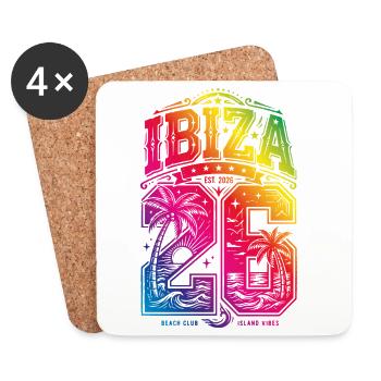 Ibiza 26 Coloré 2026 - Dessous de verre (lot de 4) - blanc - Devant